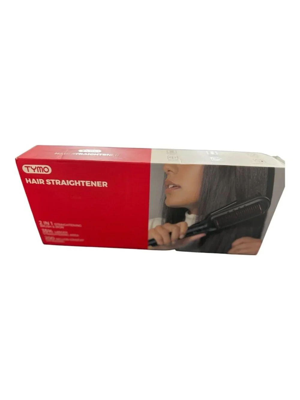 TYMO Flipro Hair Straightener Comb Brush 2 in 1 Flat Iron Anti Frizz 200M Ions